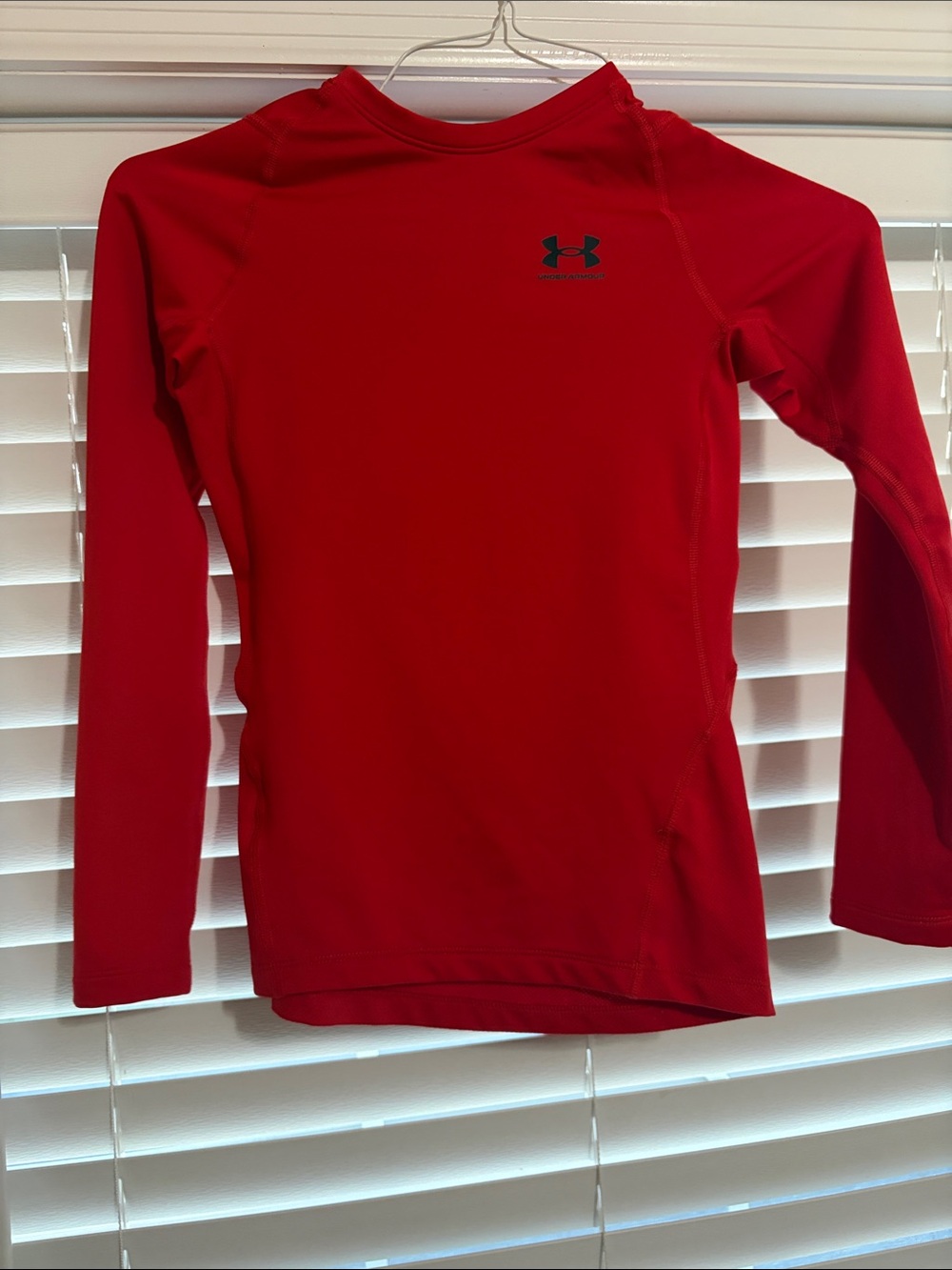 Under Armour Cold Gear Youth Red Long-Sleeve Compression Top